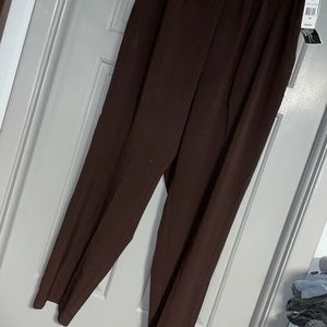 NEW NWT 18W Brown Pull On Pants